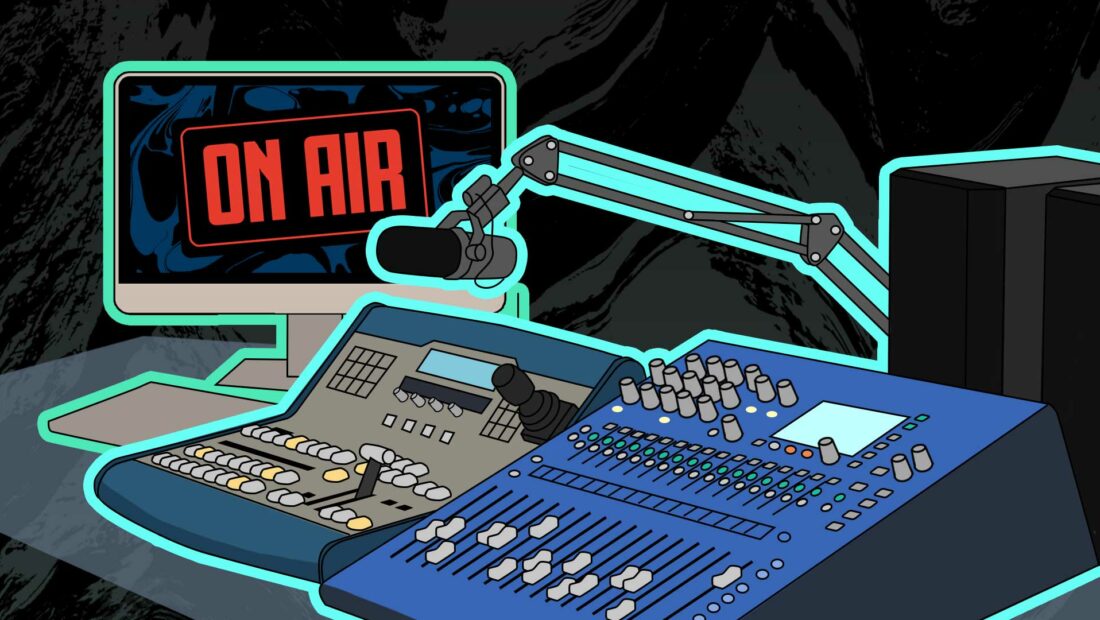 Working in radio banner