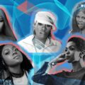 Illustration of Missy Elliott, Lil' Kim, Noname, and Lauryn Hill
