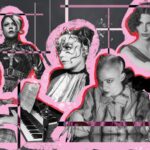 Illustrated image artists and producers Wendy Carlos, Bjork, Grimes, Crystal Waters and SOPHIE in honour of Women's History Month