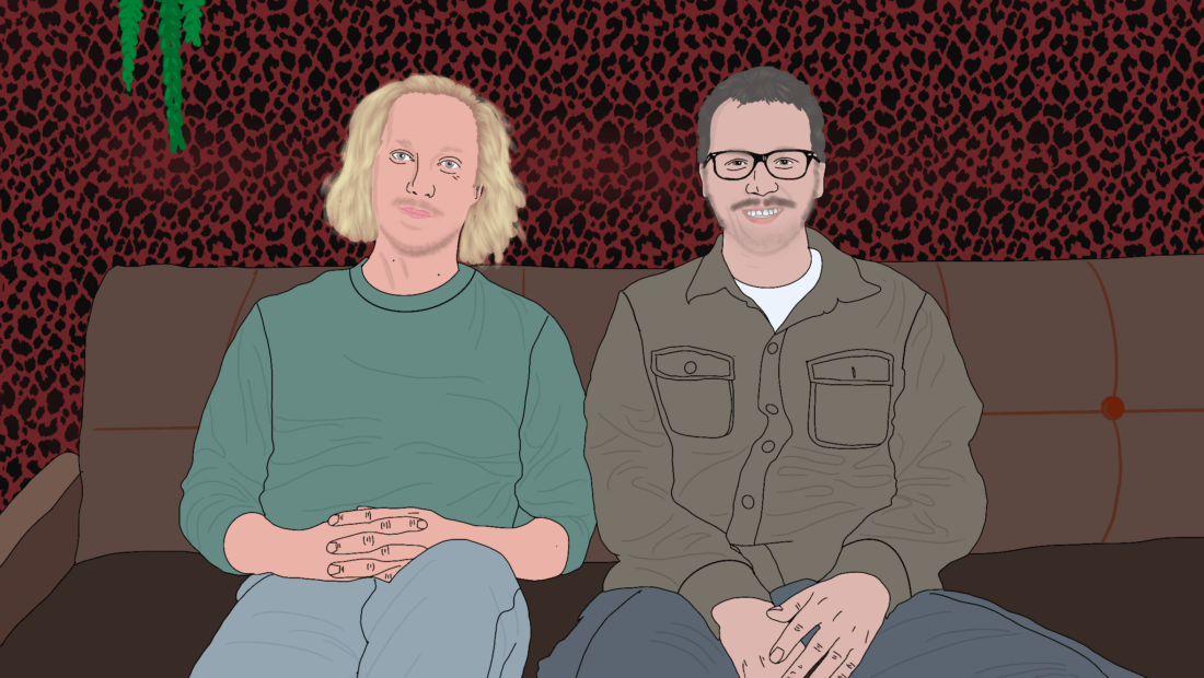 The two founders of Montreal's Sud-Ouest Recording Service, William (Will) Poulin and Matt Damron.